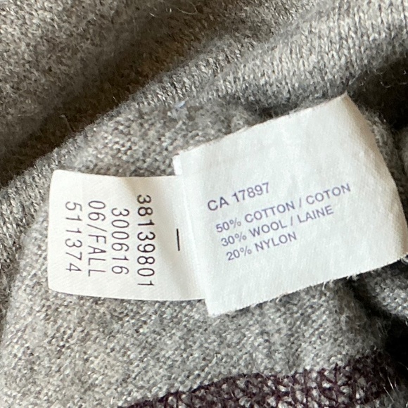 GAP - Wool Blend Colour Block Zip Cardigan Sweater. - Picture 8 of 10